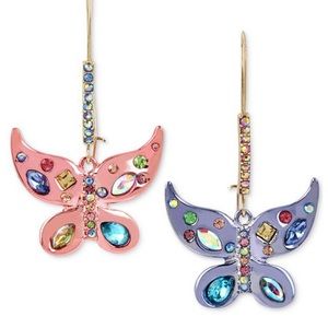 Betsey Johnson - Multi Stone Butterfly Earrings